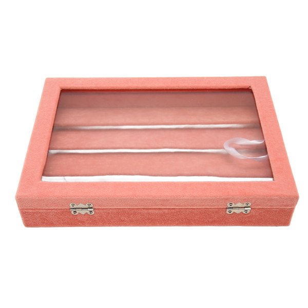 Pin Display Case Klar Støvtæt Medalje Display Case Ramme til Mærker Pins Smykker Pink M