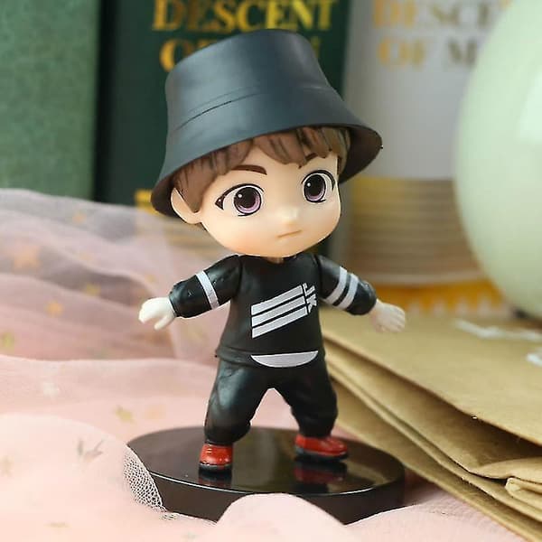 【03】7 stk/1 sæt Koreanske BTS Figurer Samling Medlemmer Håndlavede Borddekorationer Dukker
