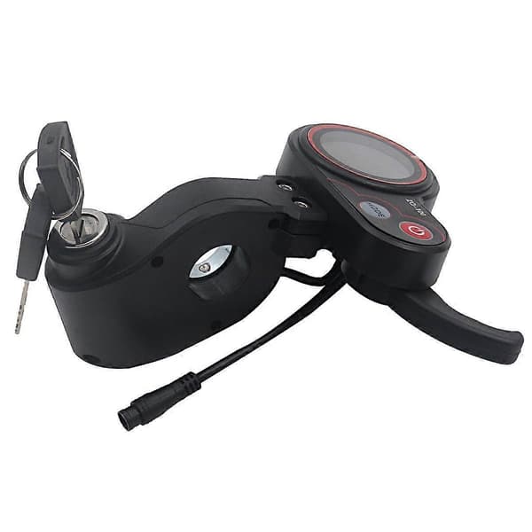 【03】LCD Display ZQ-100 Elektrisk Scooter Display med Låsande Instrumentpanel Tillbehör Kickscoot Black