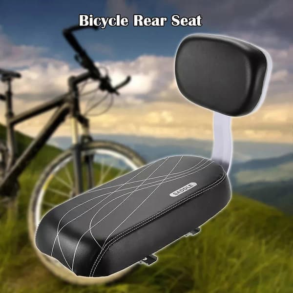 【03】Premium Saddle with Backrest | Child Seat Set | MTB Rear Rack | Comfortable & Safe Saddle Saddle