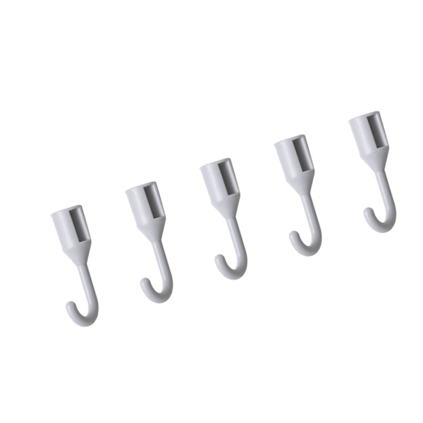 5 stk. hulplade display rack mount display pegboard krog kombination til væg organizer grå