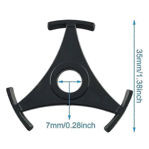 6 STK Sort 7 Tommer 45 RPM ABS Vinylplade Centerhul Adapter Udgave 0701