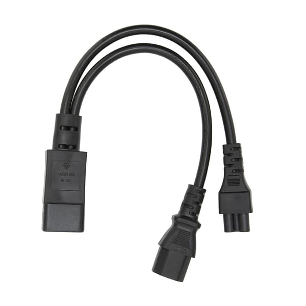 Y Splitter Strømstikledning IEC 320 C14 Han til C13 og C5 Hun Splitter Adapterkabel 10A 250V