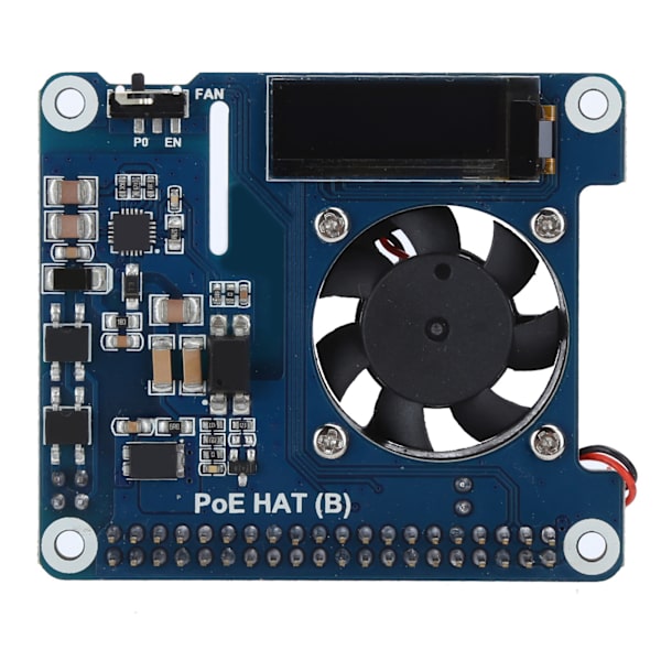 Udvidelseskort til Raspberry Pi 4b 3bPOE Power Over Ethernet Kølemodul Indbygget Blæser