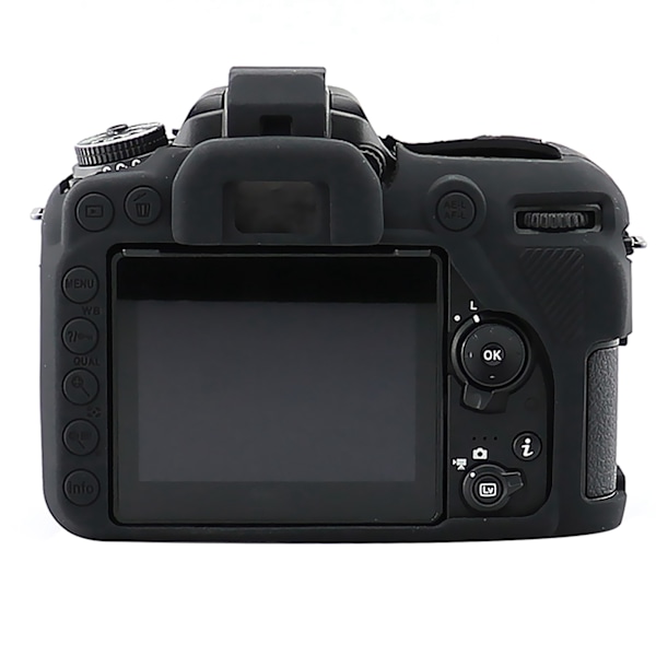 Til Nikon D7500 Kamerahus Cover Blød Silikone Beskyttende Sort