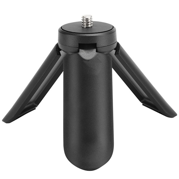 Mini Skridsikker Desktop Tripod med 1/4 tommer Skrue Universal til Smartphone Action Kamera Holder (Sort)