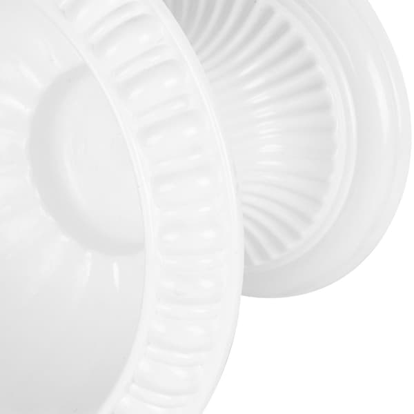 Hvid plastikblomsterkrukke til hoveddørsdekoration 2 stk. havekrukker