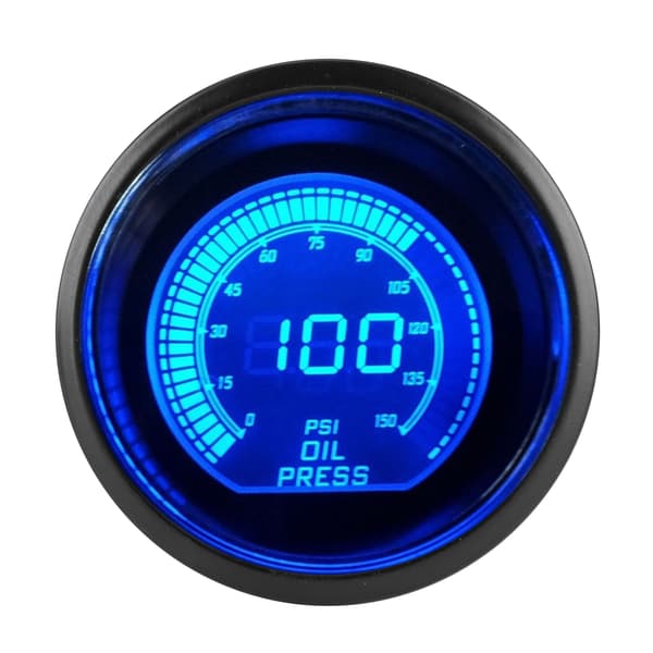 Universal Olietryk Måler til EVO Serie 12V 52mm 0‑150psi Dobbelt Farve Auto Instrument W/Sensor