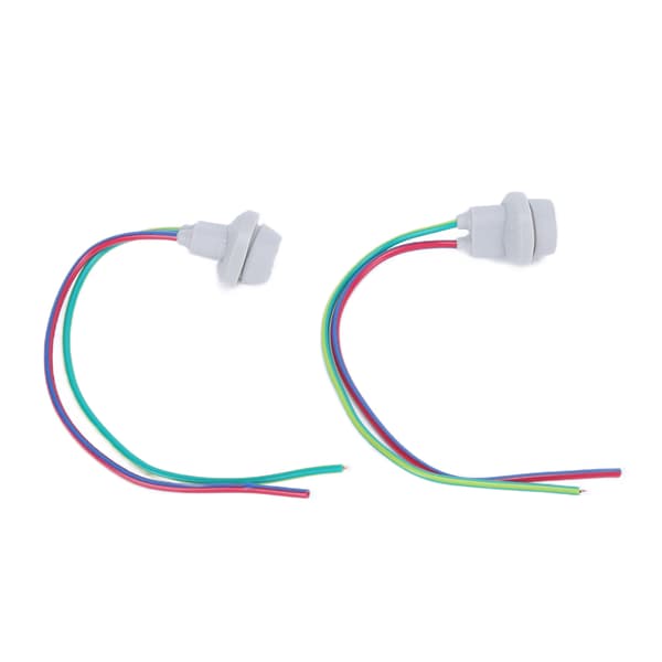 2 STK T10 W5W Parkeringslyssokkel med Gummiglasbase Universal til Scootere ATV'er Quad Bikes