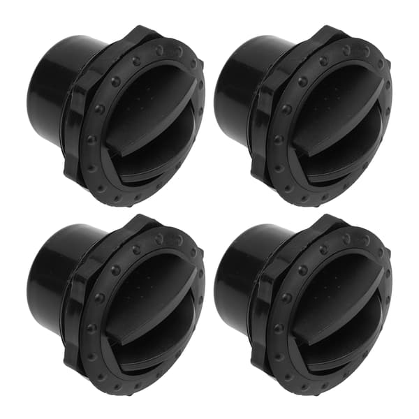 Universal Knop-stil Sort Instrumentbræt Aircondition Udluftningsdeflektor - 4 stk. (60 mm Hul) til Autocampere, Busser og Yachts