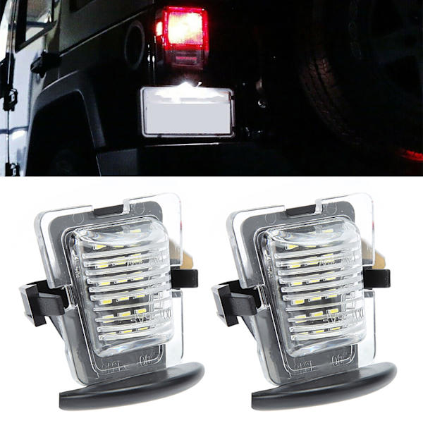 LED Nummerpladelygte til Jeep Wrangler JK 2007-2018 (Par)