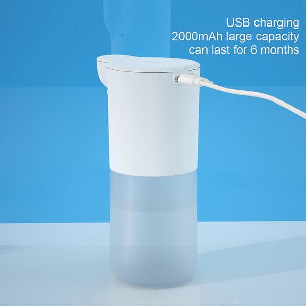 USB-opladning Automatisk induktion Mini skumsæbedispenser Smart infrarød berøringsfri håndvask til køkken og badeværelse Dispenser 2pcs