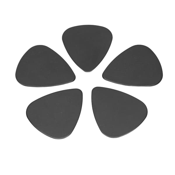 5 stk. guitarplektre til akustisk folk PVC musikinstrument tilbehør gaver 0,71 mm sort
