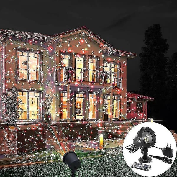 Jul LED-projektor udendørs landskabsscene julelampe US Plug