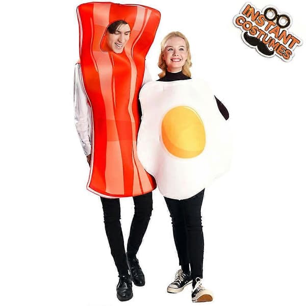 Halloween Par Frukost Mat Kostym Bacon/Ägg Par Kostym Cosplay Halloween Kostym FF404