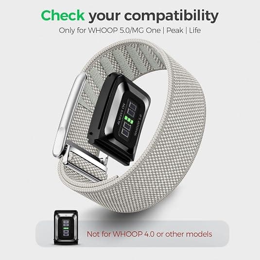 3-pack Nylon Sport Band Compatible with WHOOP 5.0/MG, One, Peak & Life – Breathable Loop Band, Comfortable Wristband, Quick-Dry Replacement Strap