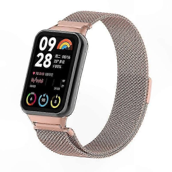 Magnetisk Milanese Loop-rem i rustfrit stål med stik til smart aktivitetsmåler Multicolor Style J