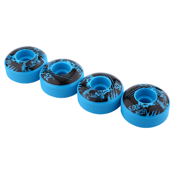 52mm x 30mm 4 st/set Utomhus Klassiska Tåliga PU Cruiser Longboard Skateboard Hjul (blå)