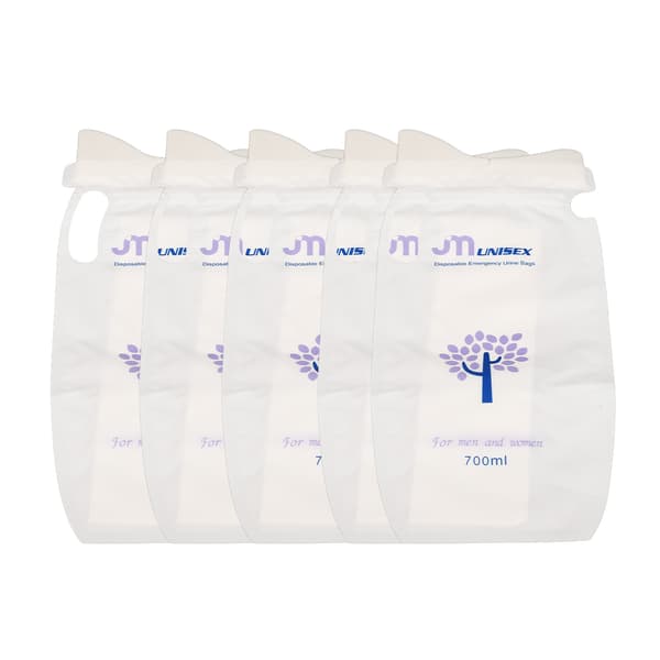 12st 700ML Engångs Urinpåsar Portabla Effektiv Försegling Vikbar Unisex Urinpåse