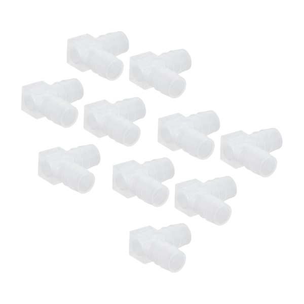 10 stk. Albue Slange Studs Plastik Fitting 90 Graders Lige Barbeforbindelse Adapter L Form til Akvarium 10mm