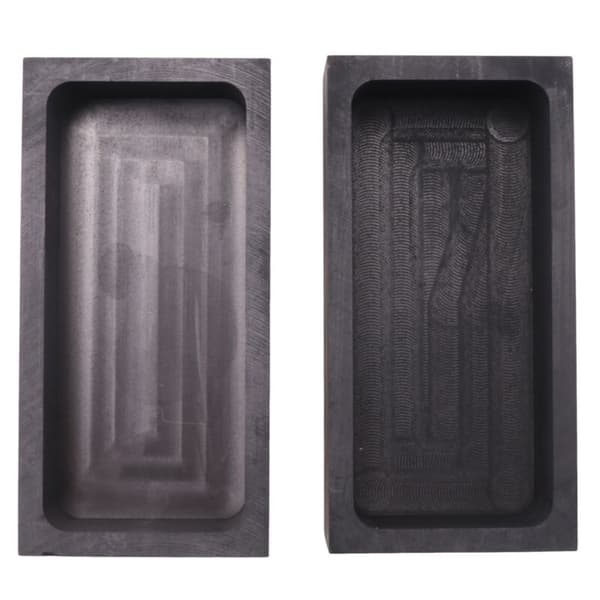 【03】2 stk 1KG Grafitstøbeform Digel til smeltning Støbning Raffinering Guld Sølv Metal Aluminium Kobber Messing
