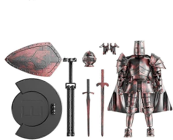Middelalderlig Fuld Krops Robot Model Actionfigur Skrivebords Bevægelig Figur Dekoration