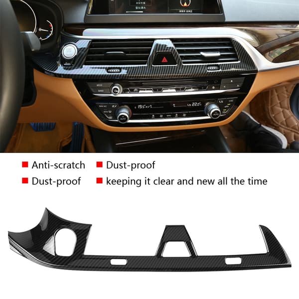 Kolfiberstil Bil Konsol Luftkonditionering Ventilationsgaller Skydd för BMW 5-serie G30 2017-2018