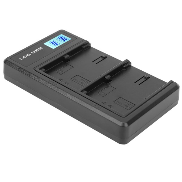 Bärbar Batteriladdare för LPE6 USB-Kamera Dubbelladdare med LCD-Display