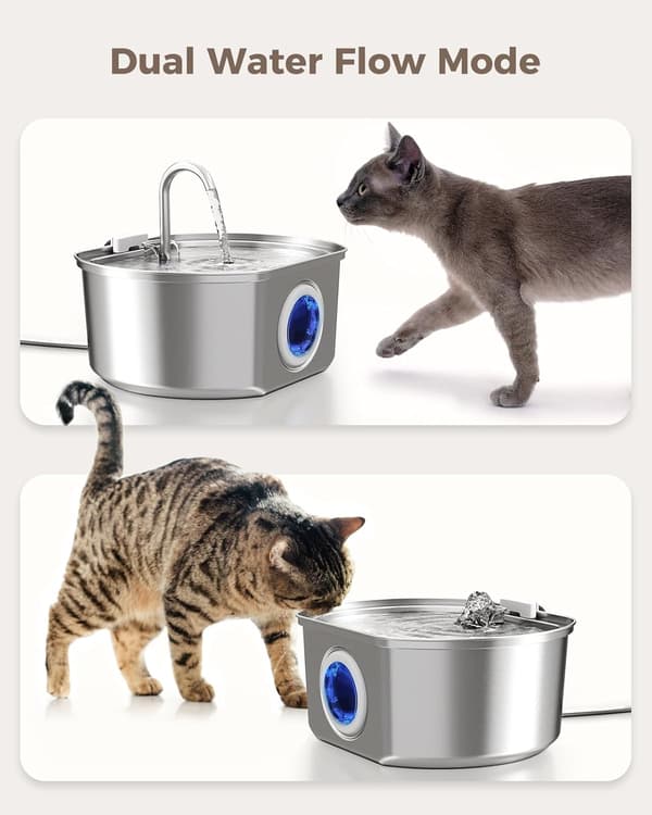 【03】Kattefontæne, 3,2L Automatisk kæledyrsfontæne med vandstandsindikator til katte og hunde