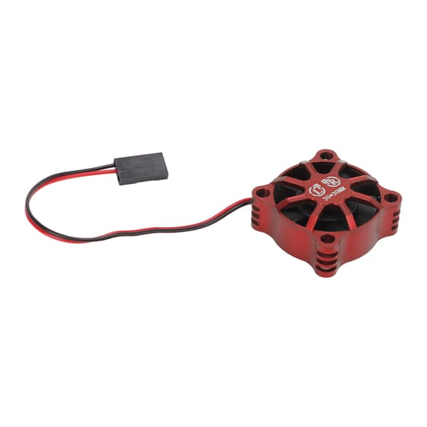 30x30 mm RC køleblæser aluminiumslegering Hurtig kølehastighed Solid struktur RC motor køleblæser til 1/10 1/12 1/8 RC bil Rød
