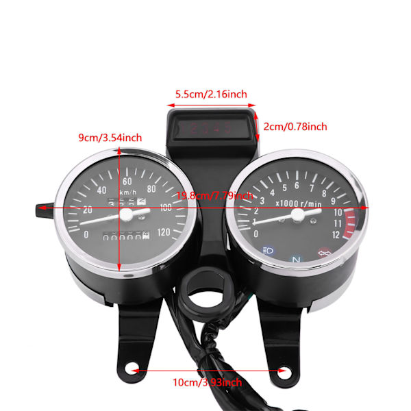 Motorcykel Modificeret Tilbehør Speedometer Odometer Tachometer til Suzuki GN125
