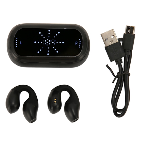 Bluetooth 5.3 -nappikuulokkeet, joissa on melunvaimennus, korvaklipsikuulokkeet, vedenpitävät avoimet nappikuulokkeet juoksuun, pyöräilyyn ja tanssiin