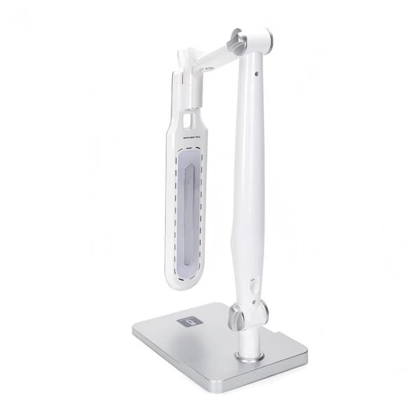 Dæmpbar LED-lampe, sølv, 9W, farvetemperatur 3000-6500K, øjenbeskyttelse til studie- og kontorbrug.