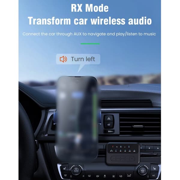 Bluetooth-lähetin-vastaanotin, 2-in-1 V5.4 langaton sovitin, kaksoislinkki AptX Adaptive/Low Latency/HD Audio, Aux-sovitin
