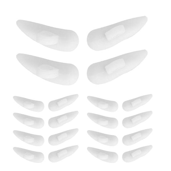 10 par Hammer Toe Cushions Pad SEBS Corrector Mellemtå Enkelt Hul til Voksne Hvid