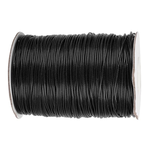 【03】160m waxed line DIY eco-friendly hand-woven rope chain cotton thread 1mm (black)