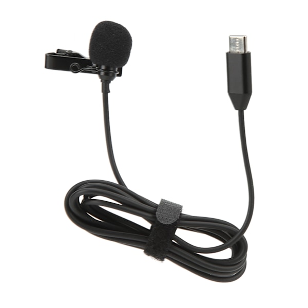 Typ C Lavalier Mikrofon Hifi Ljud Brusreducerande Clip On Slagmygga Rundstrålande Mikrofon för Insta360 ONE X2