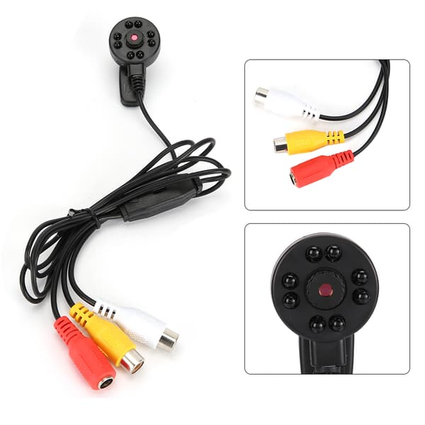 Säkerhets IR 8 Ljus Mini CCTV HD Kamera Ljud- och Videoövervakning