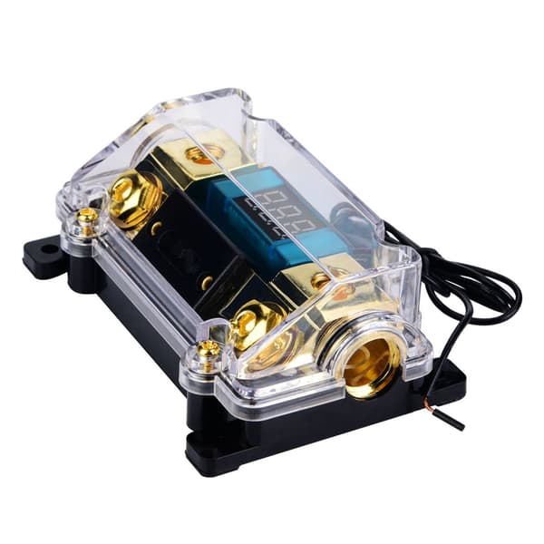 24V 100A Bil Audio Digital Afbryder Sikringsholder Distributionsblok med LCD-display