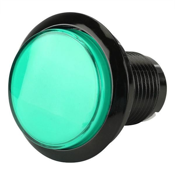 Rund LED-lampe oplyst stor knap til arkademaskinespil DIY-del (grøn)