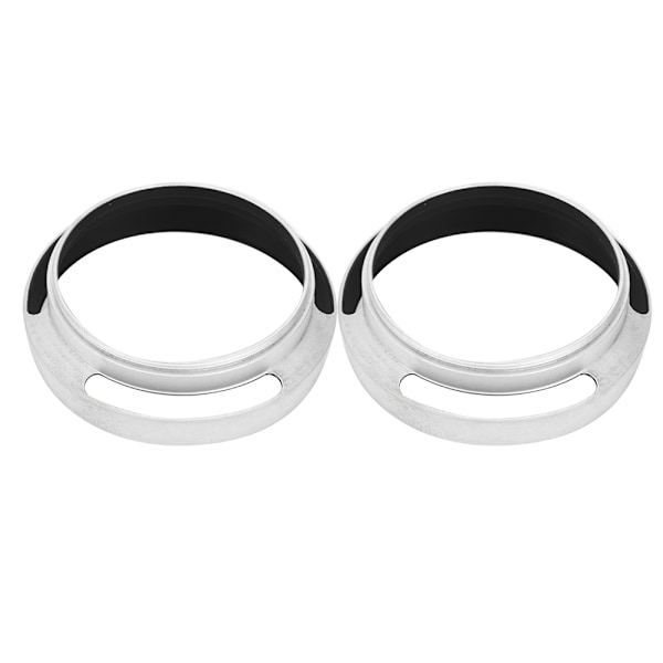 2 stk. Aluminiumlegering 52 mm Sølv Kamera Metal Objektivhætte Erstatning til Leica