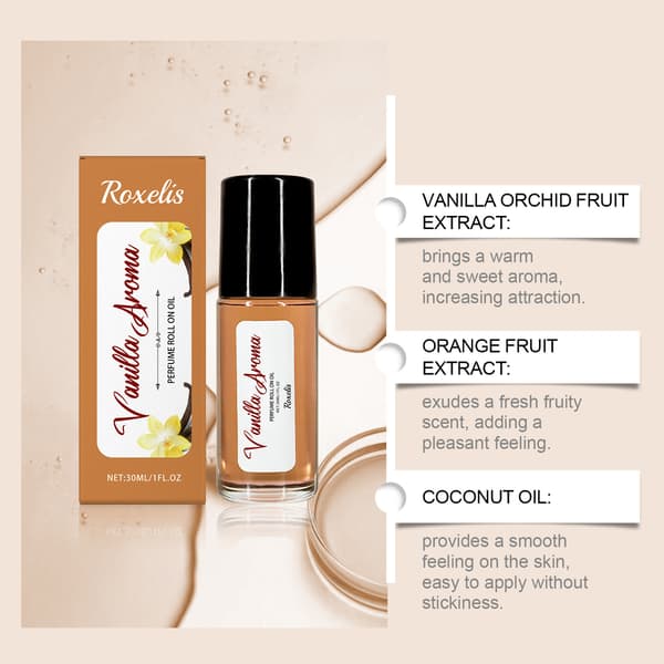 30 ml Vanilj Feromon Parfym Roller Ball Långvarig Elegant Doft Romantisk Dejting Flirtig Charmig Damparfym