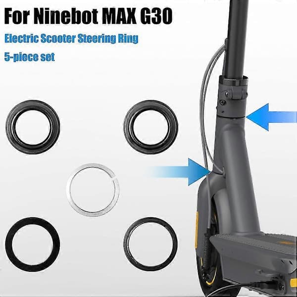 5 stk/sæt til Ninebot MAX G30 el-løbehjul aluminiumslegering + ABS-leje roterende styrebøsninger