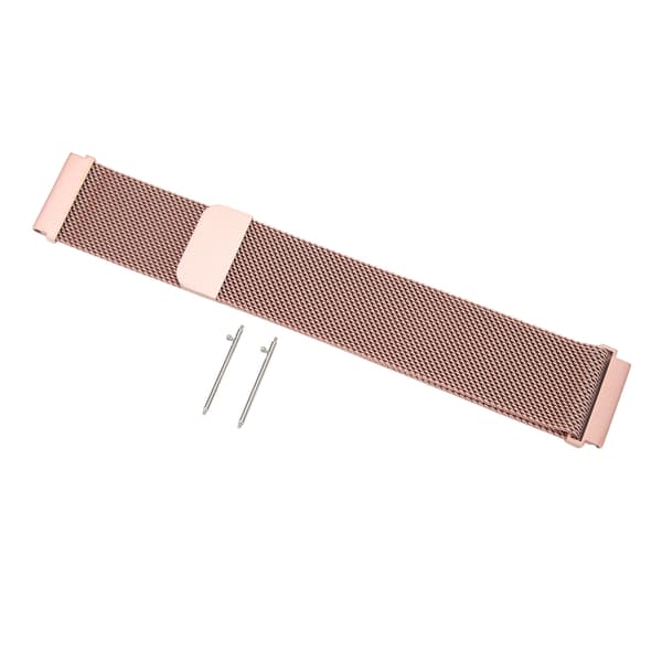 22 mm Universal Urrem Rustfrit Stål Magnetisk Absorptionssløjfe Metal Mesh Urrem Hurtigudløserrem til GT til Honor Magic Rosaguld