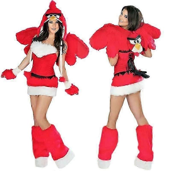 Julemand Cosplay Kostume til Voksne Julefest Kjole Rollespil Performance Outfit Chiffon Spandex Materiale 7 One size