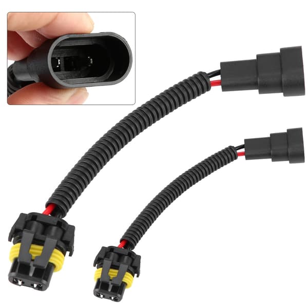 2 st 9005/9006 Strålkastare Dimljus Förlängningskabelkontakter Adapter