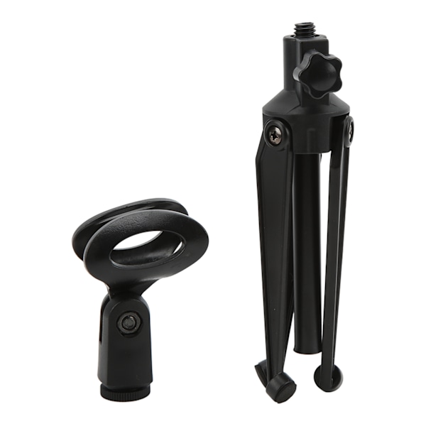 Justerbar Bordmikrofon Tripod Stand Holder Beslag Bord Mikrofonholder med Mikrofonklips til Konference Live Broadcast