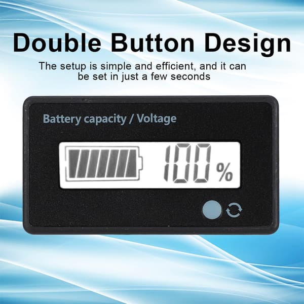 GY-6D PCB HTN Ljud-ljus Alarm Batterikapacitetsmonitor Indikator Display 12-84V (Vitt Ljus)