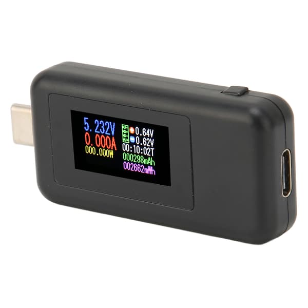 USB-testare Realtidsdetektering IPS HD-skärm Hög Noggrannhet Avstängningslagring USB-spänningsmätare