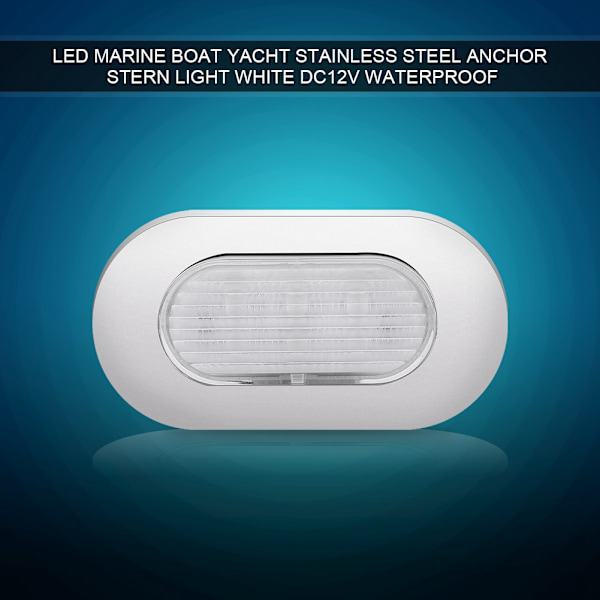 Rustfrit stål 12V 2835SMD LED Anker Agterstavn Transom Lys Lampe til RV Båd Marine Yacht
